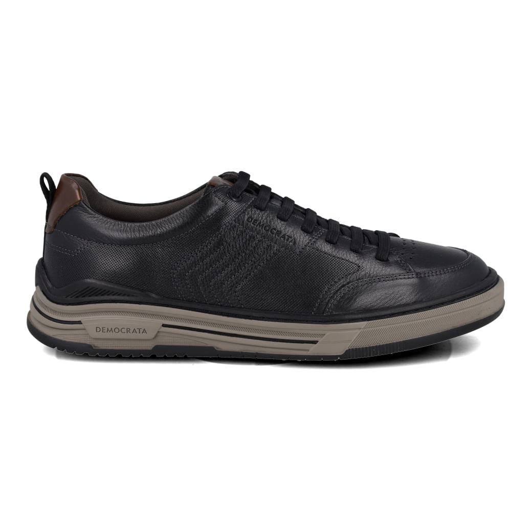 Democrata Tenis Casual 2640101-001 Preto Couro_3__27